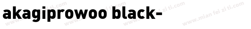 akagiprowoo black字体转换